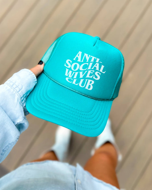 ANTI-SOCIAL WIVES CLUB TRUCKER HAT: Jade