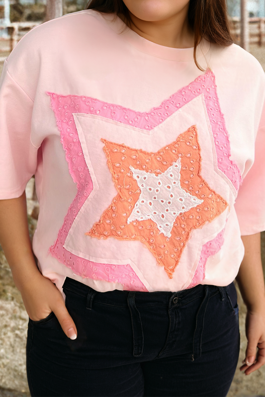 Lace Star Applique Plus Size