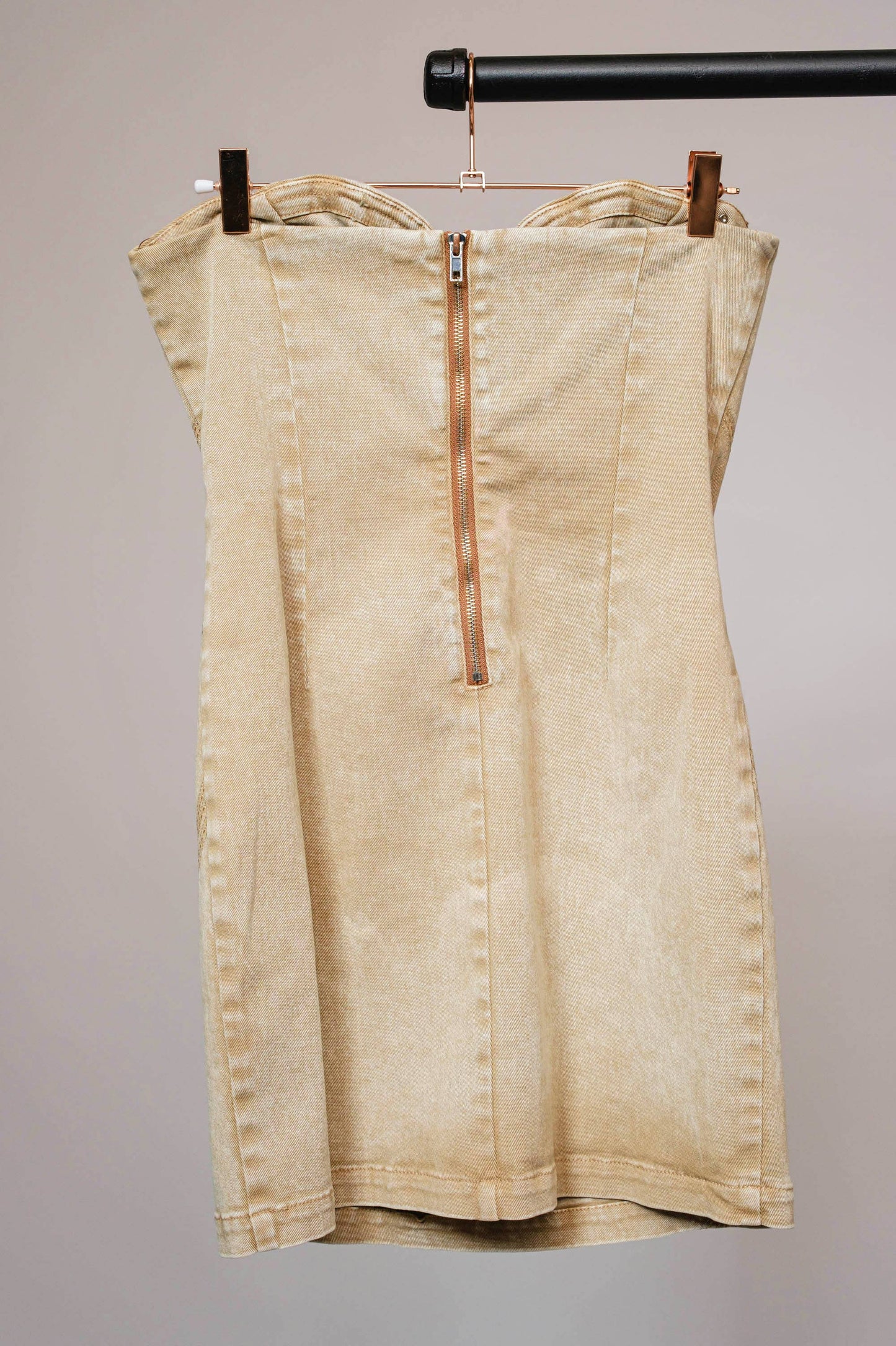 Sweetheart Embroidered Denim Minidress