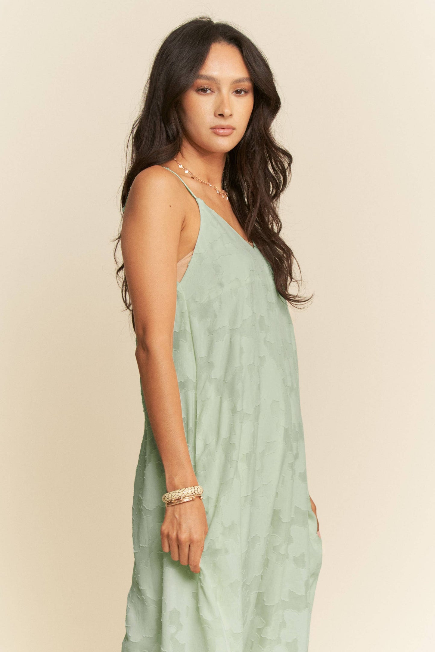 FLORAL EMBROIDERED MAXI SLIP DRESS