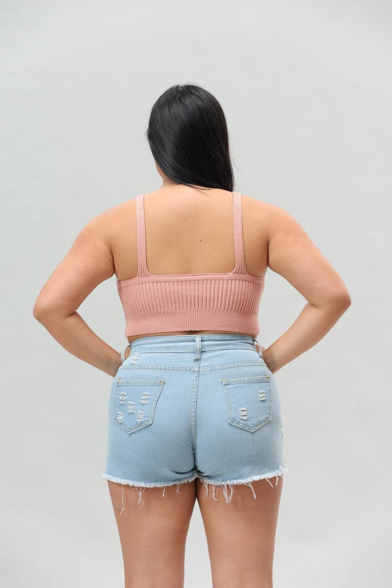 Plus Size Knit Brami Blush