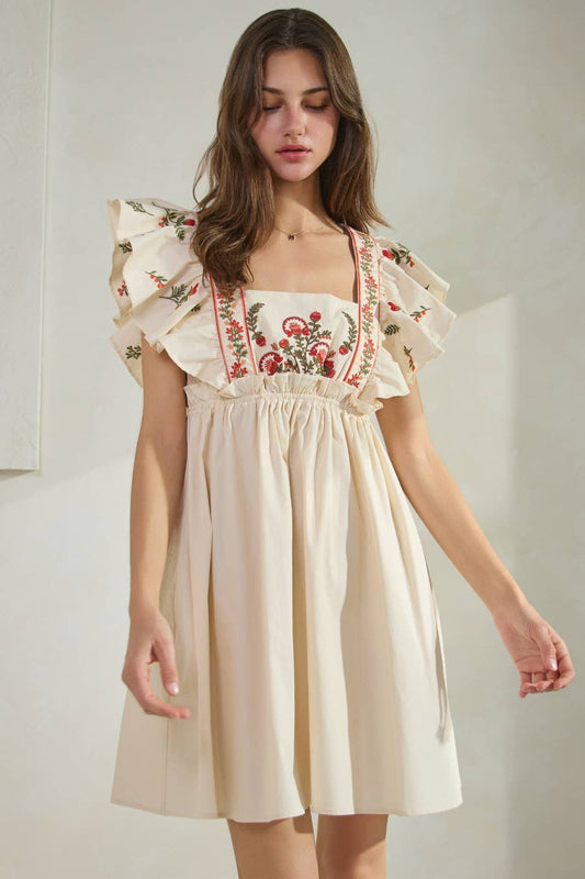 Solid Poplin Mini Dress