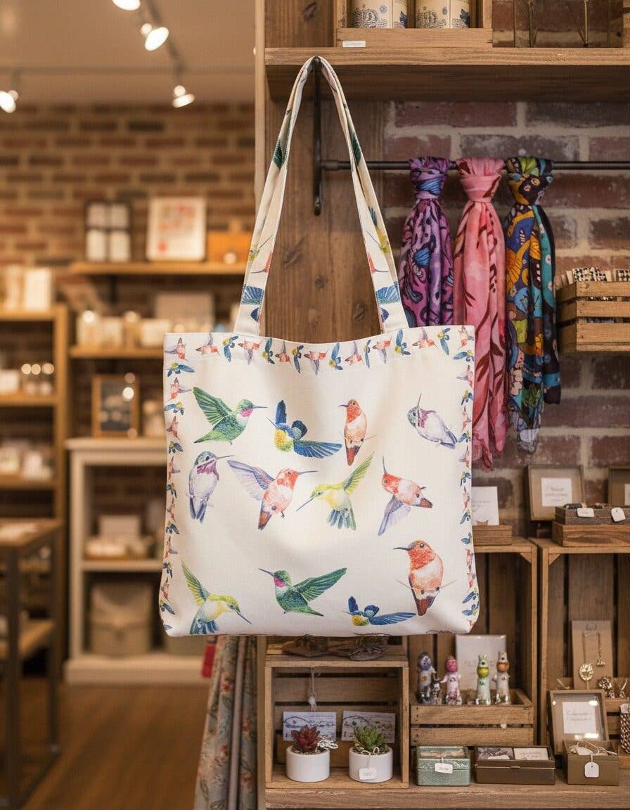 Multicolor Hummingbird Tote Bag