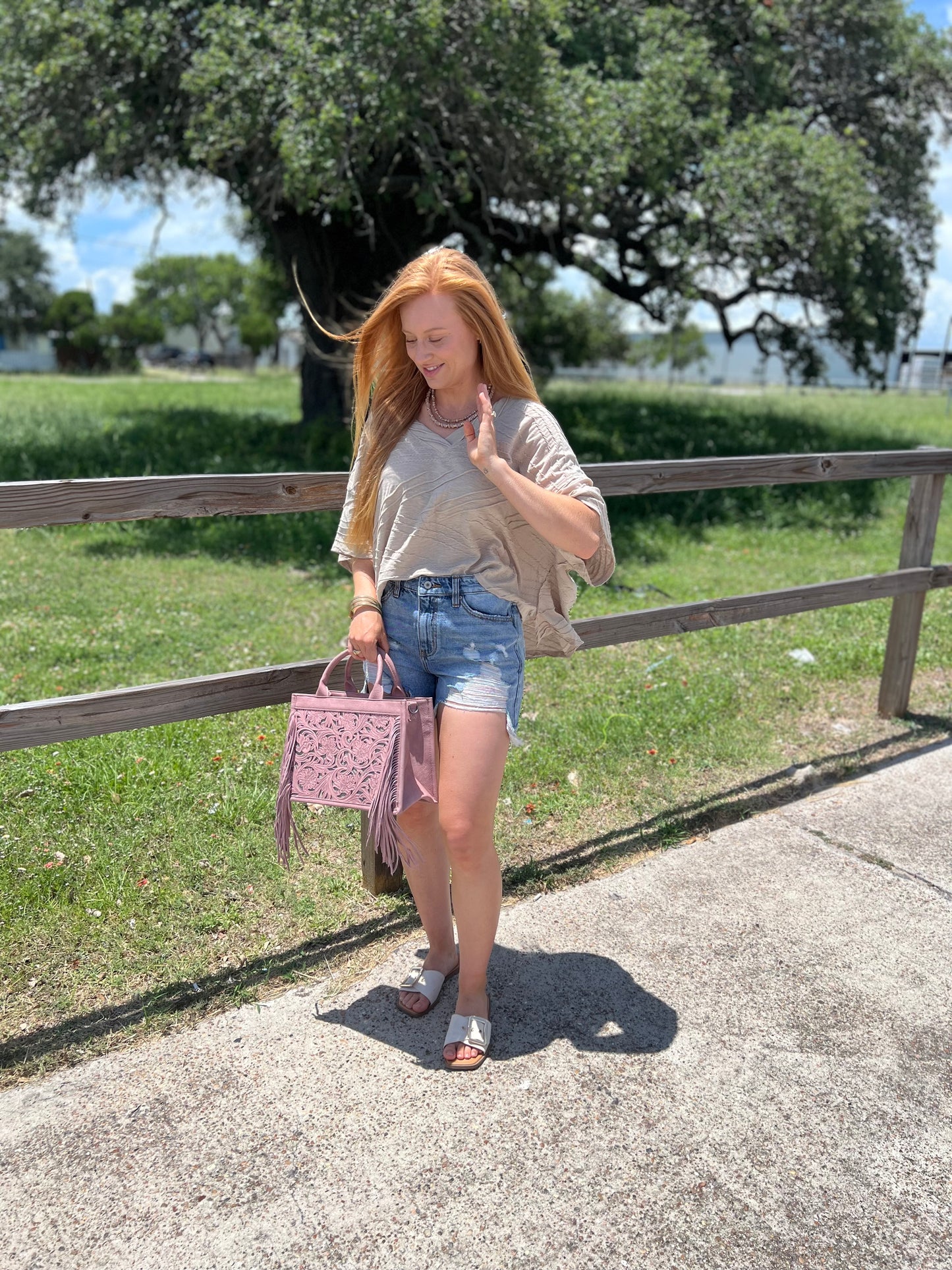 Oversized Solid Textured Knit Top: Taupe