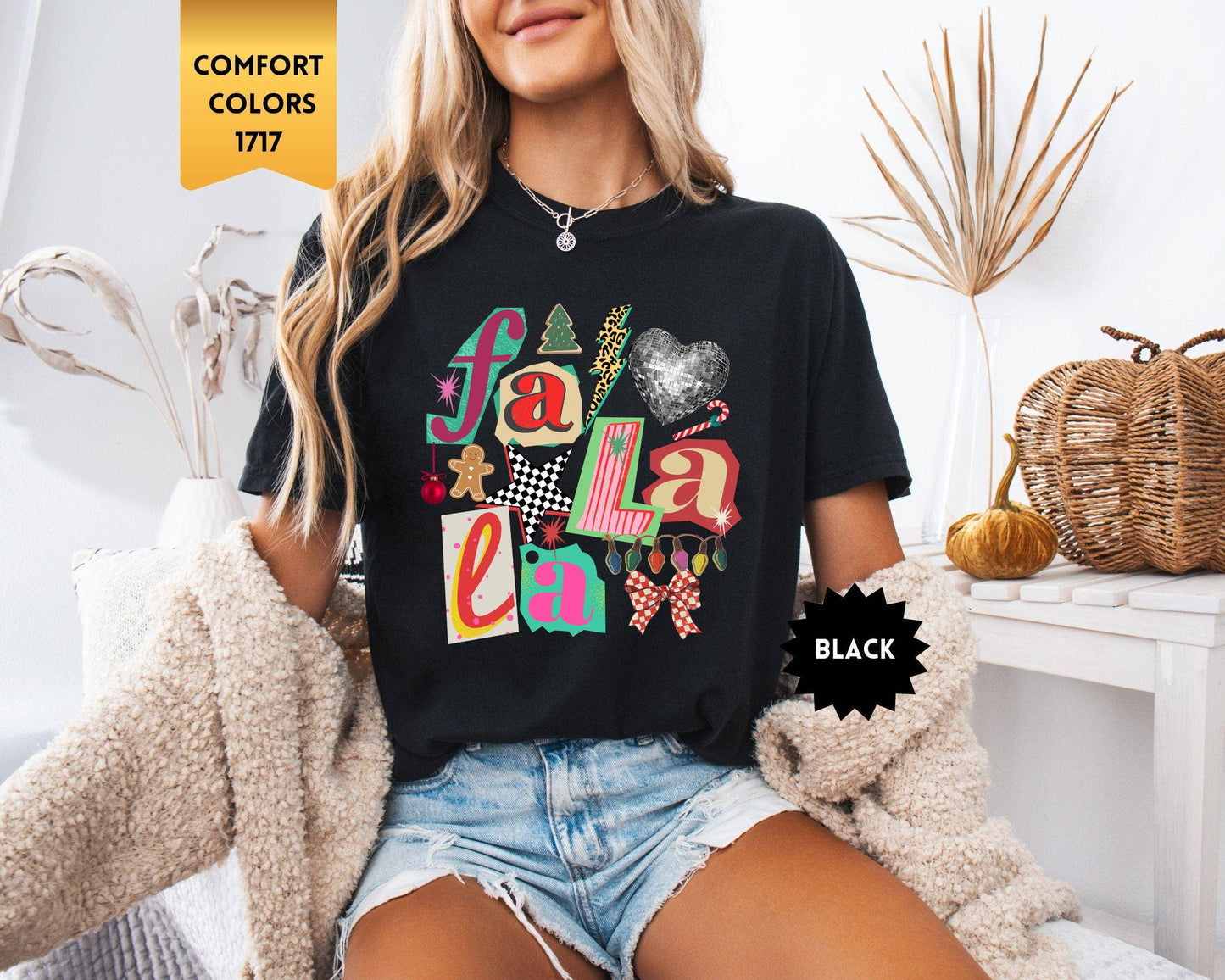 Comfort Colors - Fa La La Christmas Shirt
