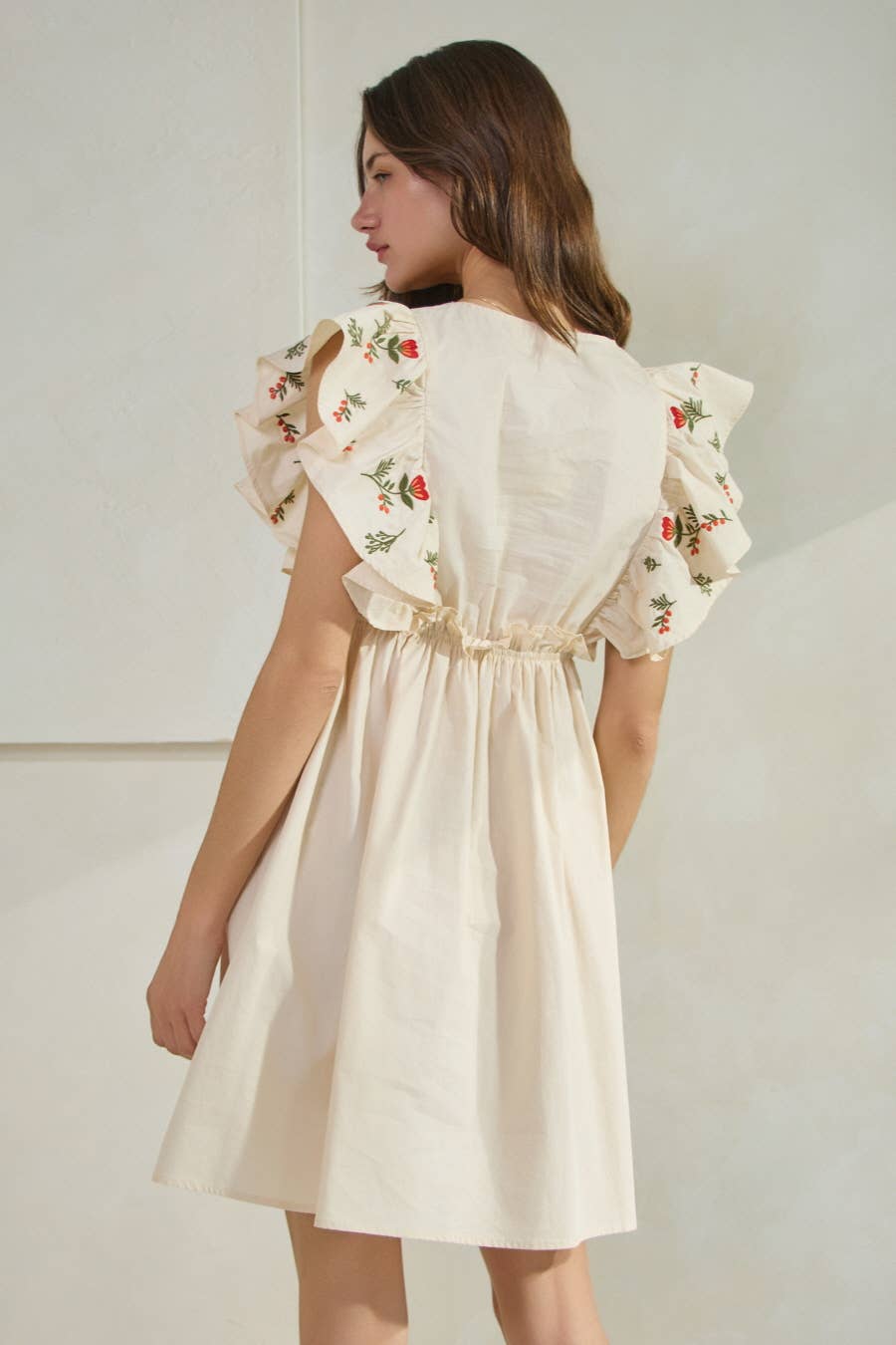 Solid Poplin Mini Dress