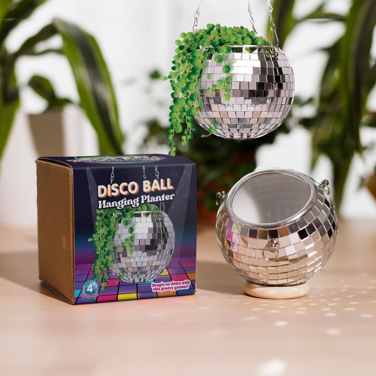 Disco Ball Hanging Planter (4in)