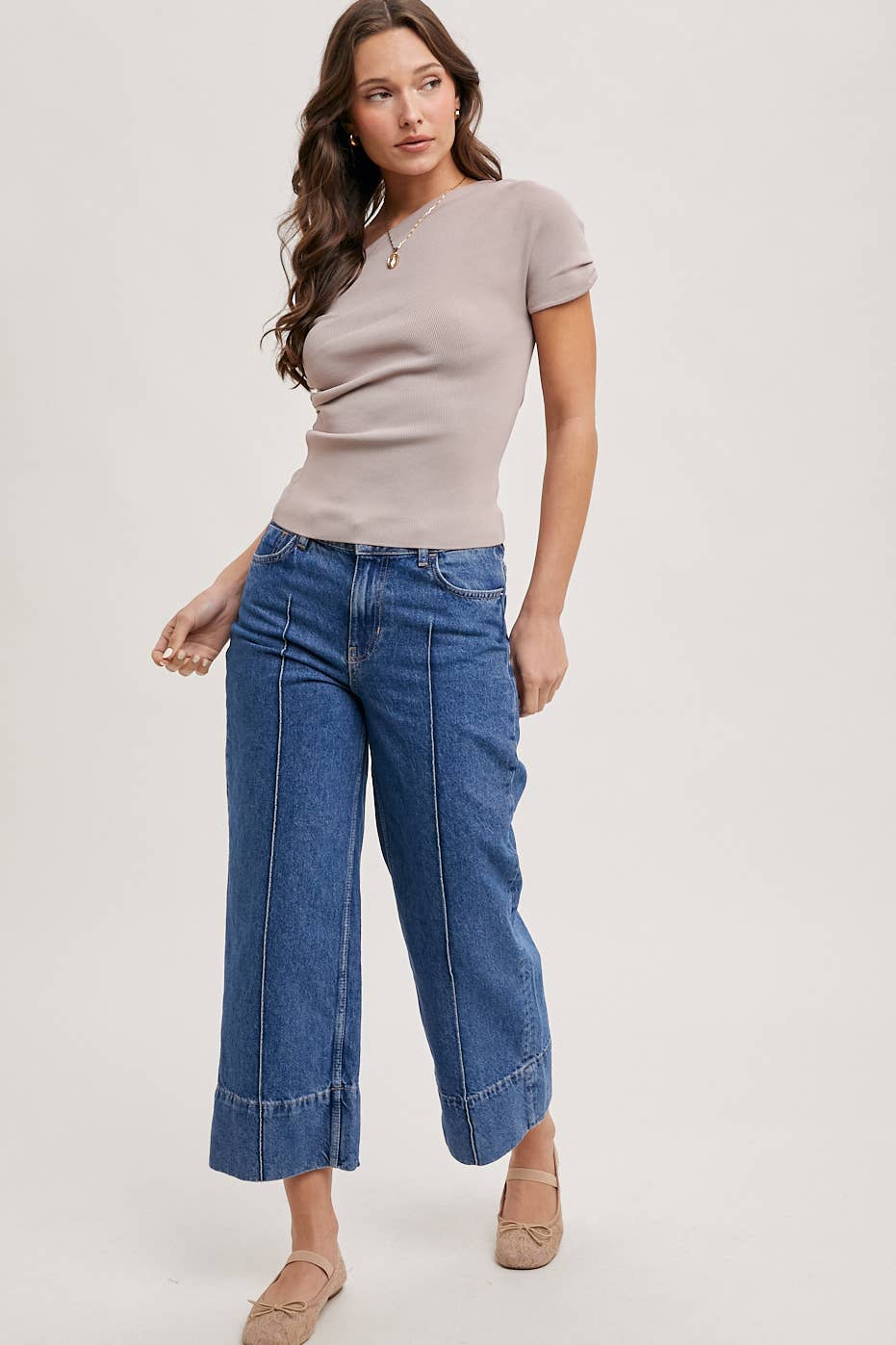 ONE SHOULDER KNIT TOP: BIRCH