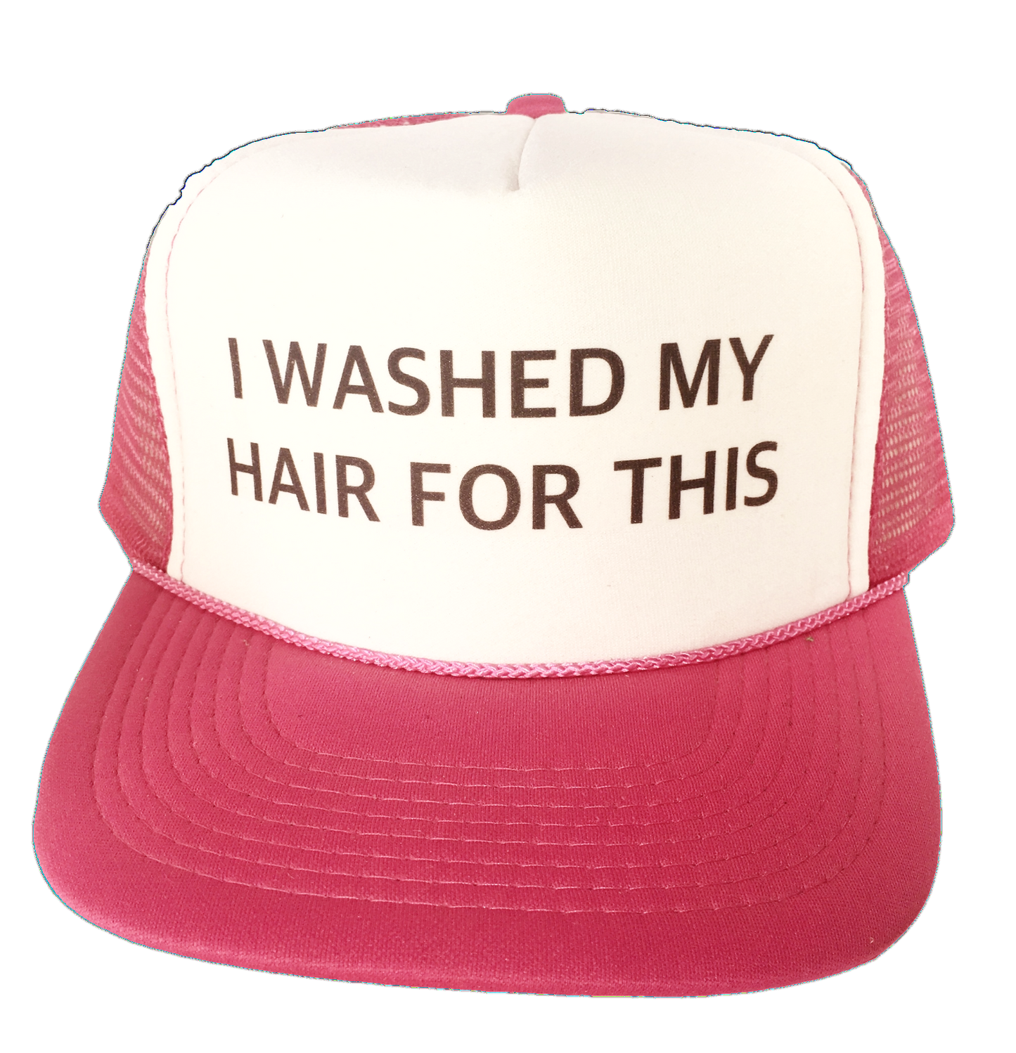 I Washed My Hair For This Trucker Hat: Black/White <- Note Color!