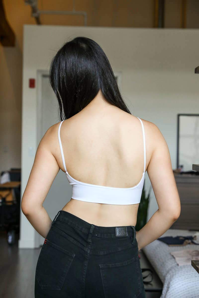 Low Back Bralette – White