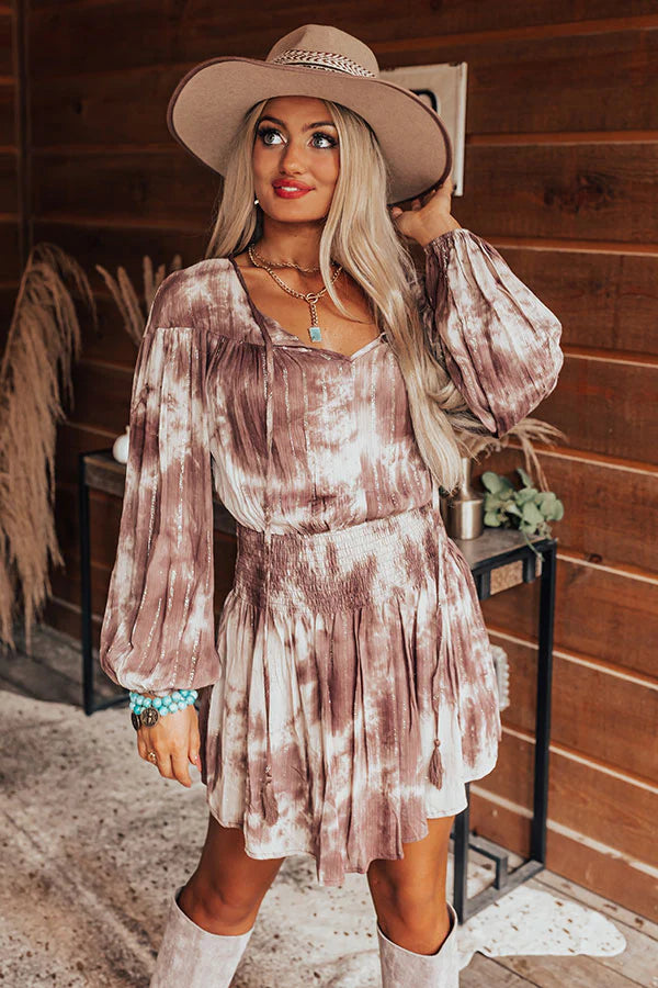 Rust Colored Striped Dress