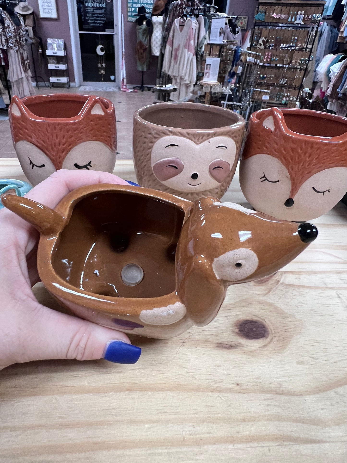 Ceramic Dog Planter