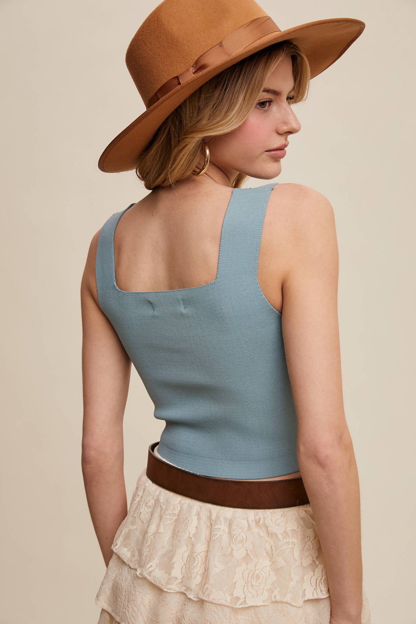 Bandage Brami Top: Sage Blue