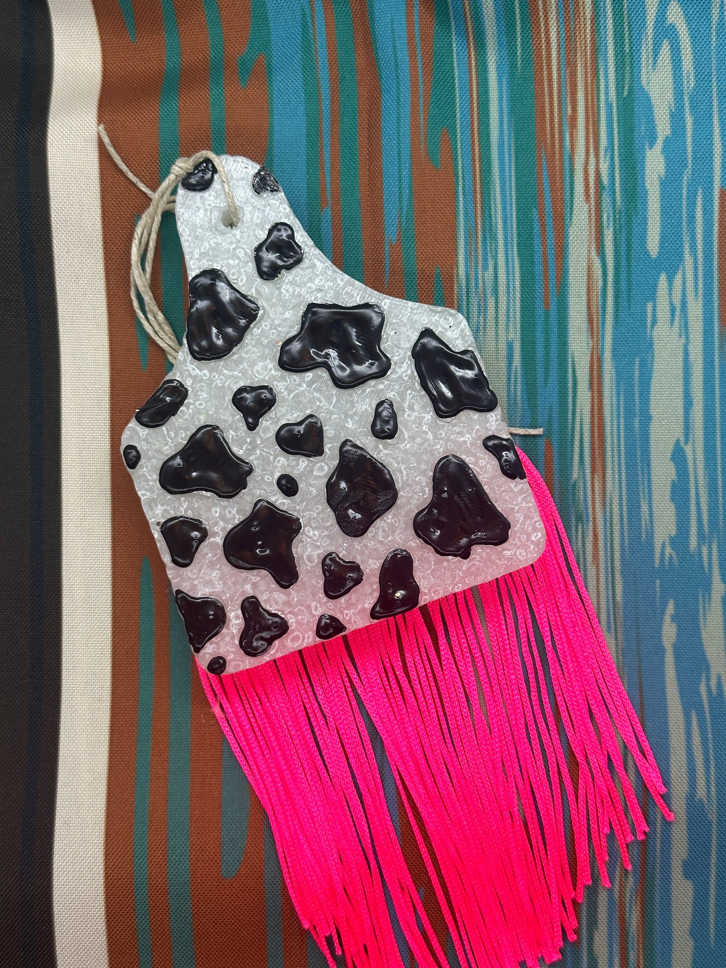 Cowprint Cow Tag: Bless Your Heart