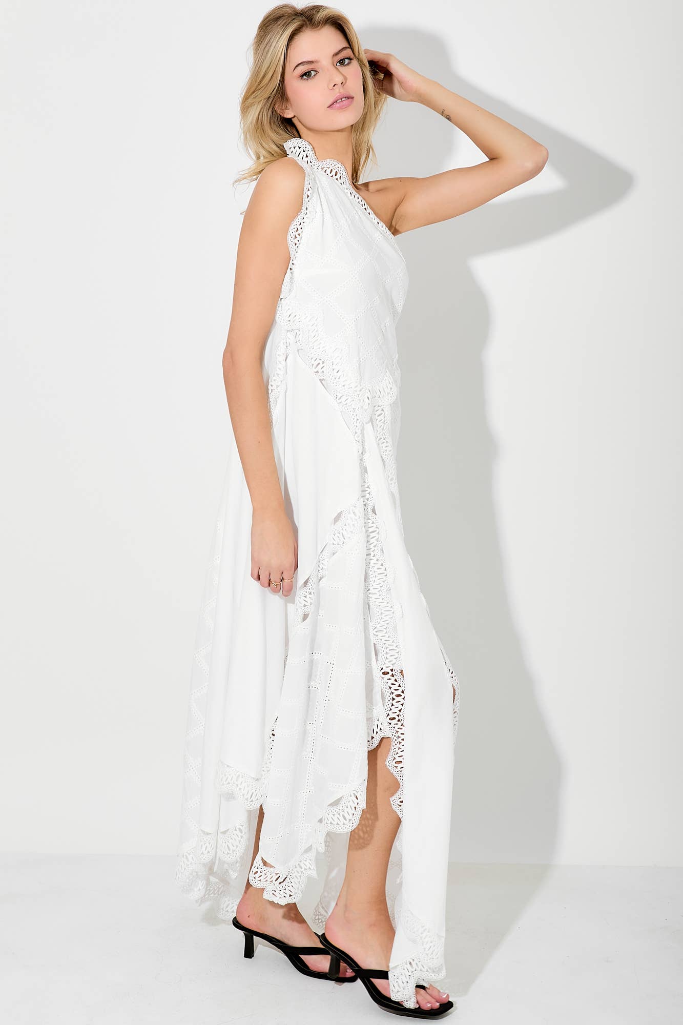 ASYMMETRIC ONE SHOULDER MAXI DRESS