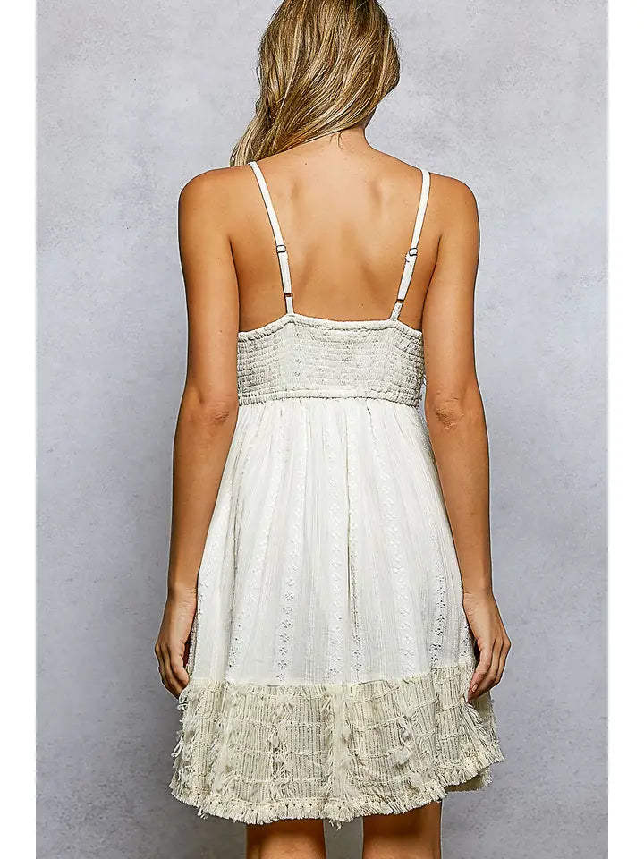 Tassel Trim Mini Dress