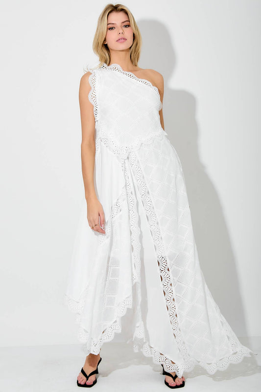 ASYMMETRIC ONE SHOULDER MAXI DRESS