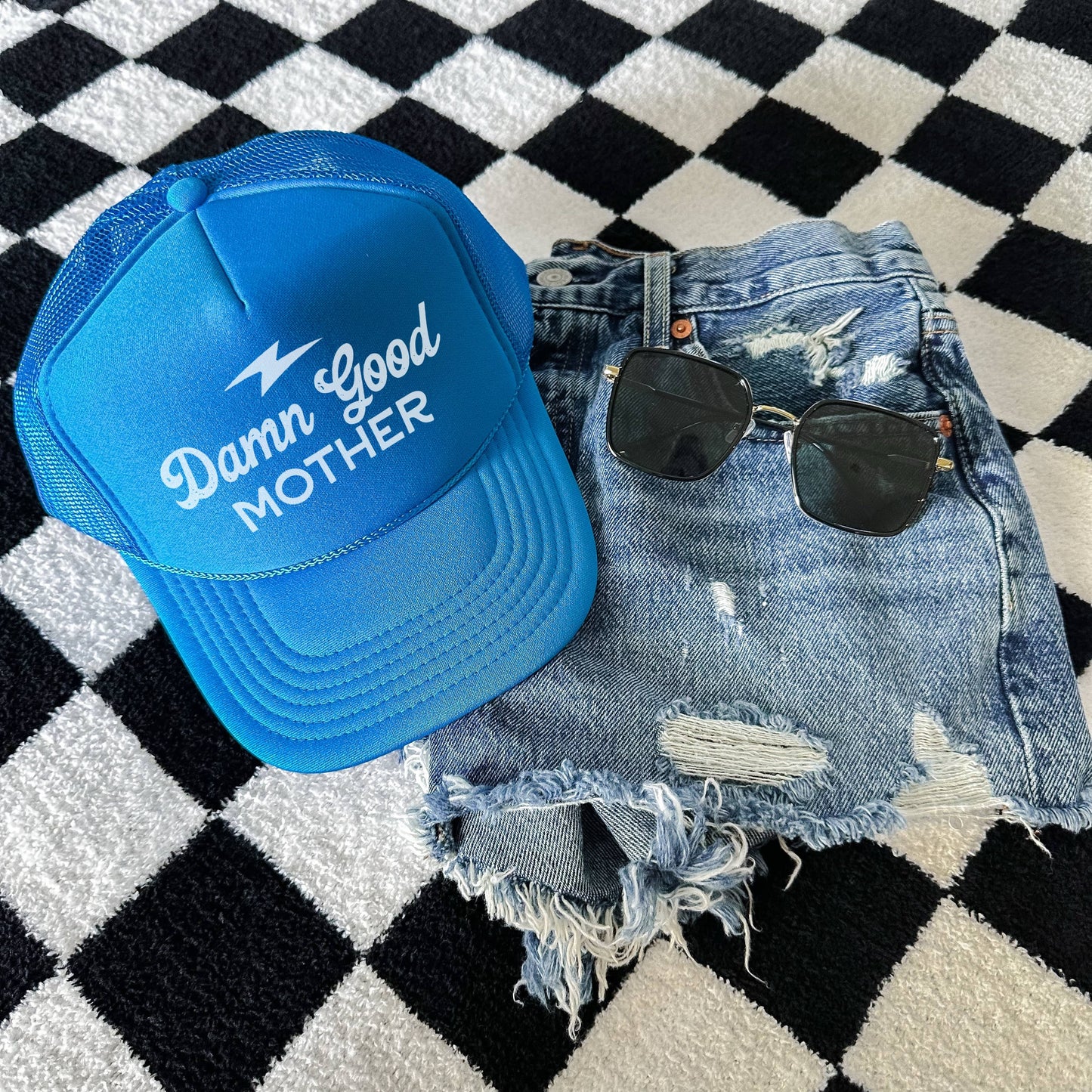 DAMN GOOD MOTHER TRUCKER HAT: Royal