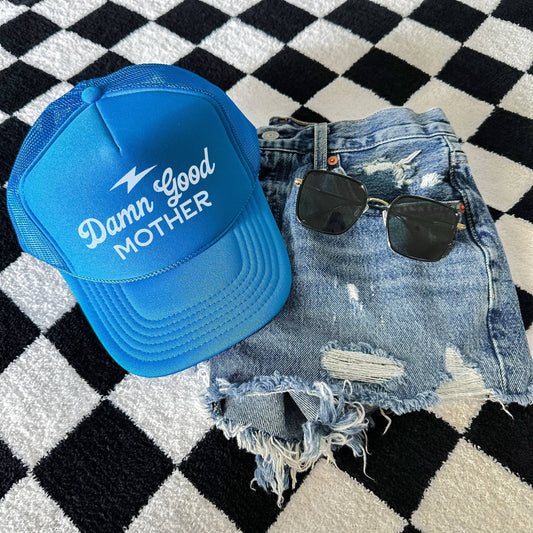 DAMN GOOD MOTHER TRUCKER HAT: Royal