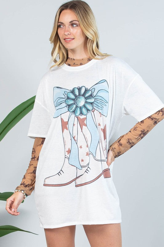 Boots & Bow Tshirt Dress