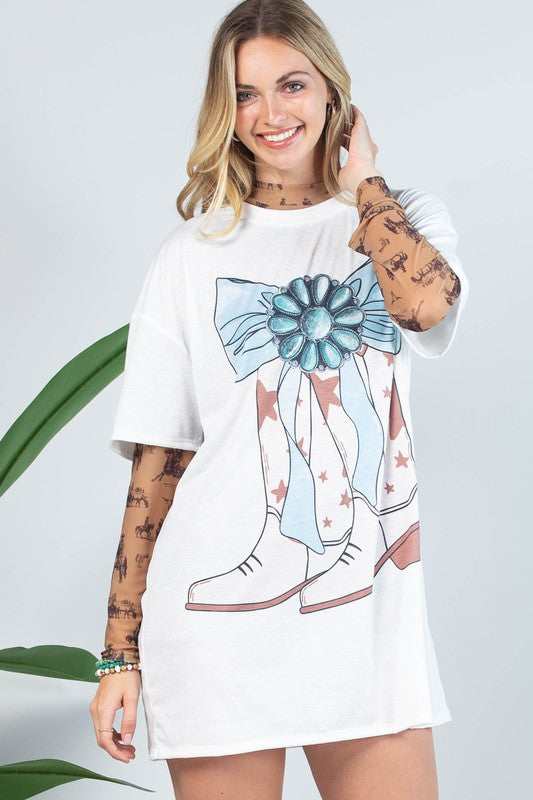 Boots & Bow Tshirt Dress