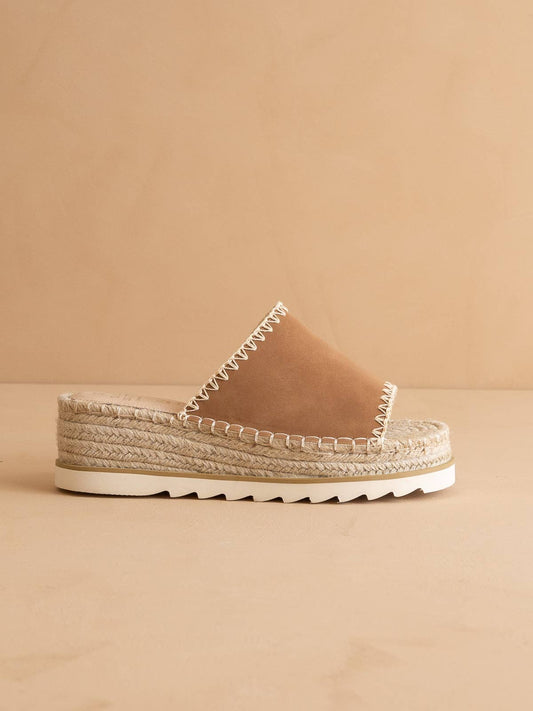 Espadrille Platform Sandal: CAMEL