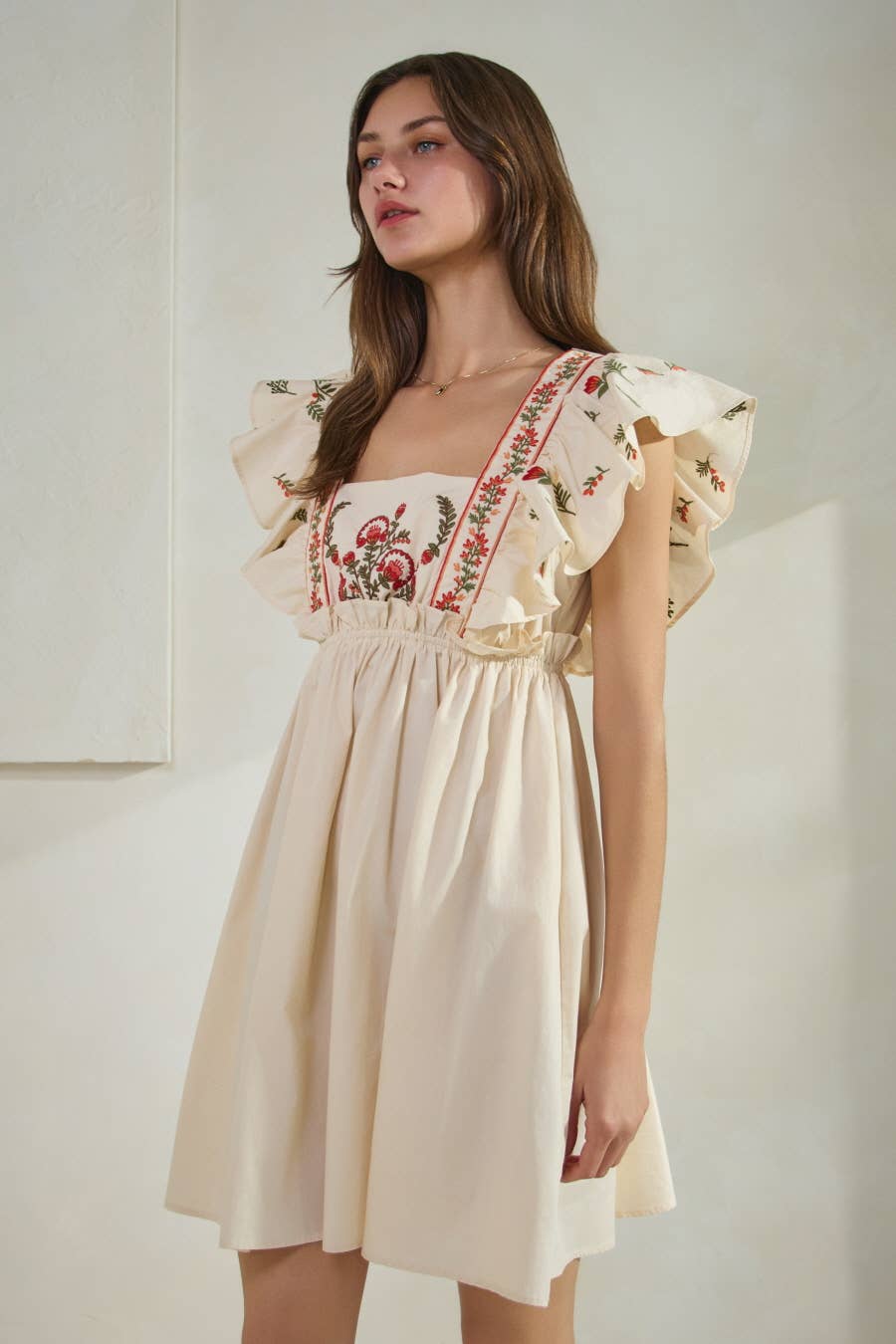 Solid Poplin Mini Dress