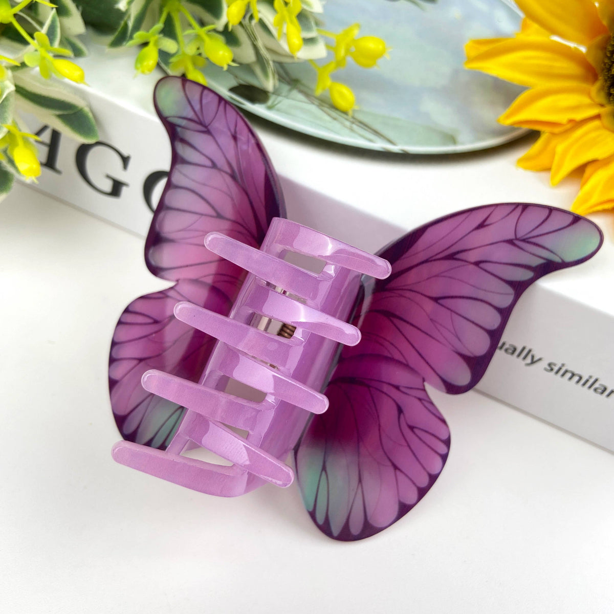 Colorful Butterfly Hair Clip - Pink