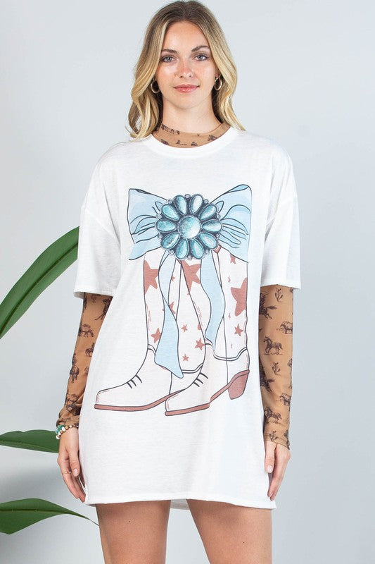 Boots & Bow Tshirt Dress