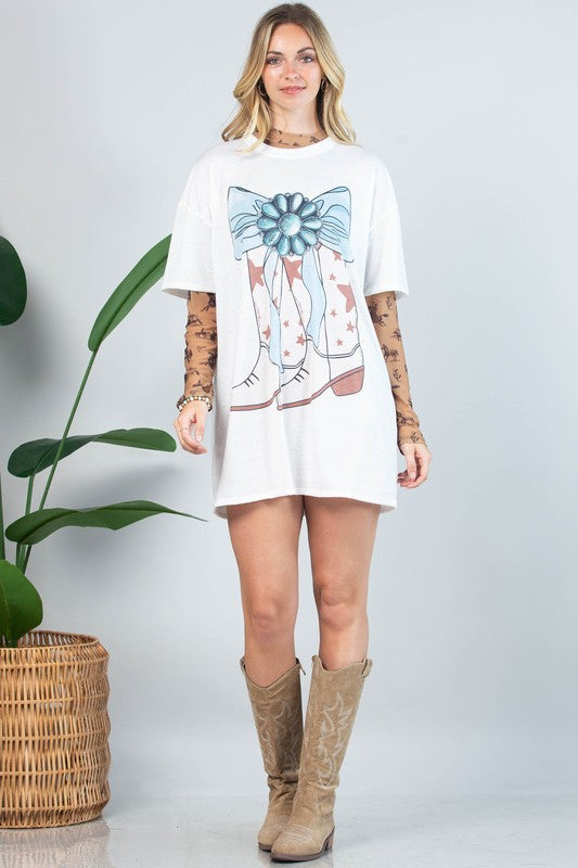 Boots & Bow Tshirt Dress