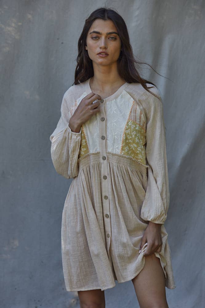 Gauze Button Down Dress