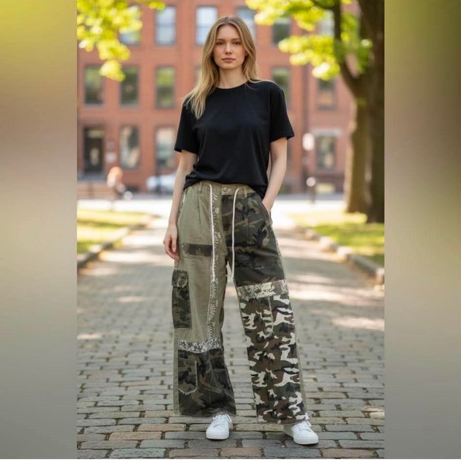 Camo Wide Leg Pants