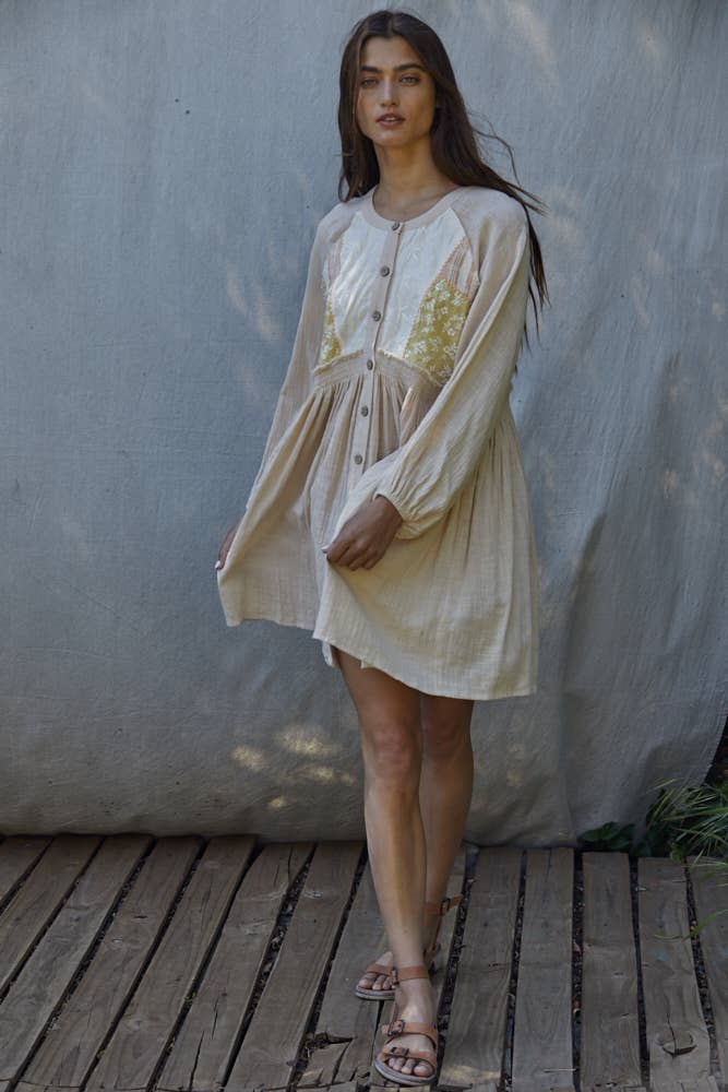Gauze Button Down Dress