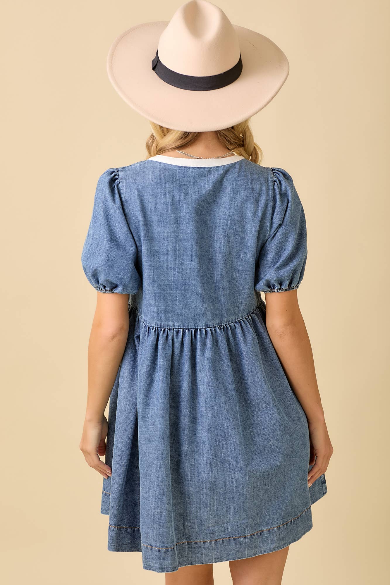 Baby Doll Mini Denim Dress