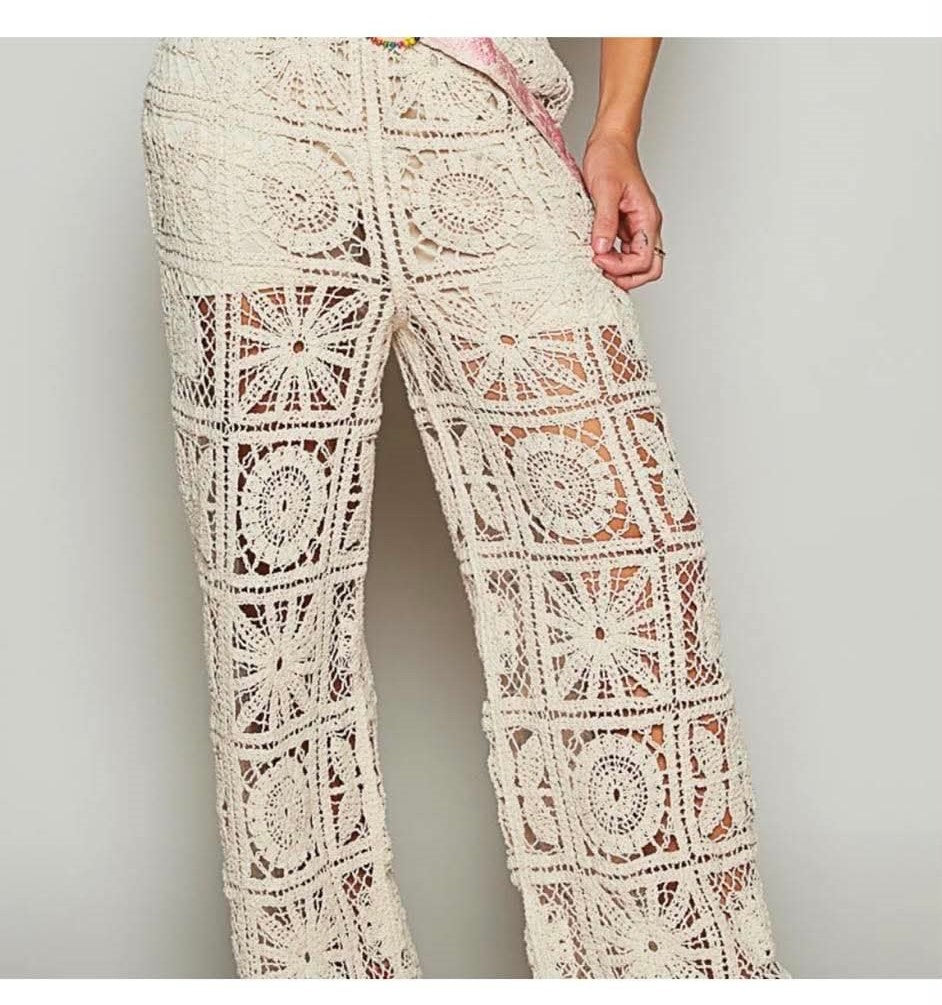 Crochet Wide Leg Pants