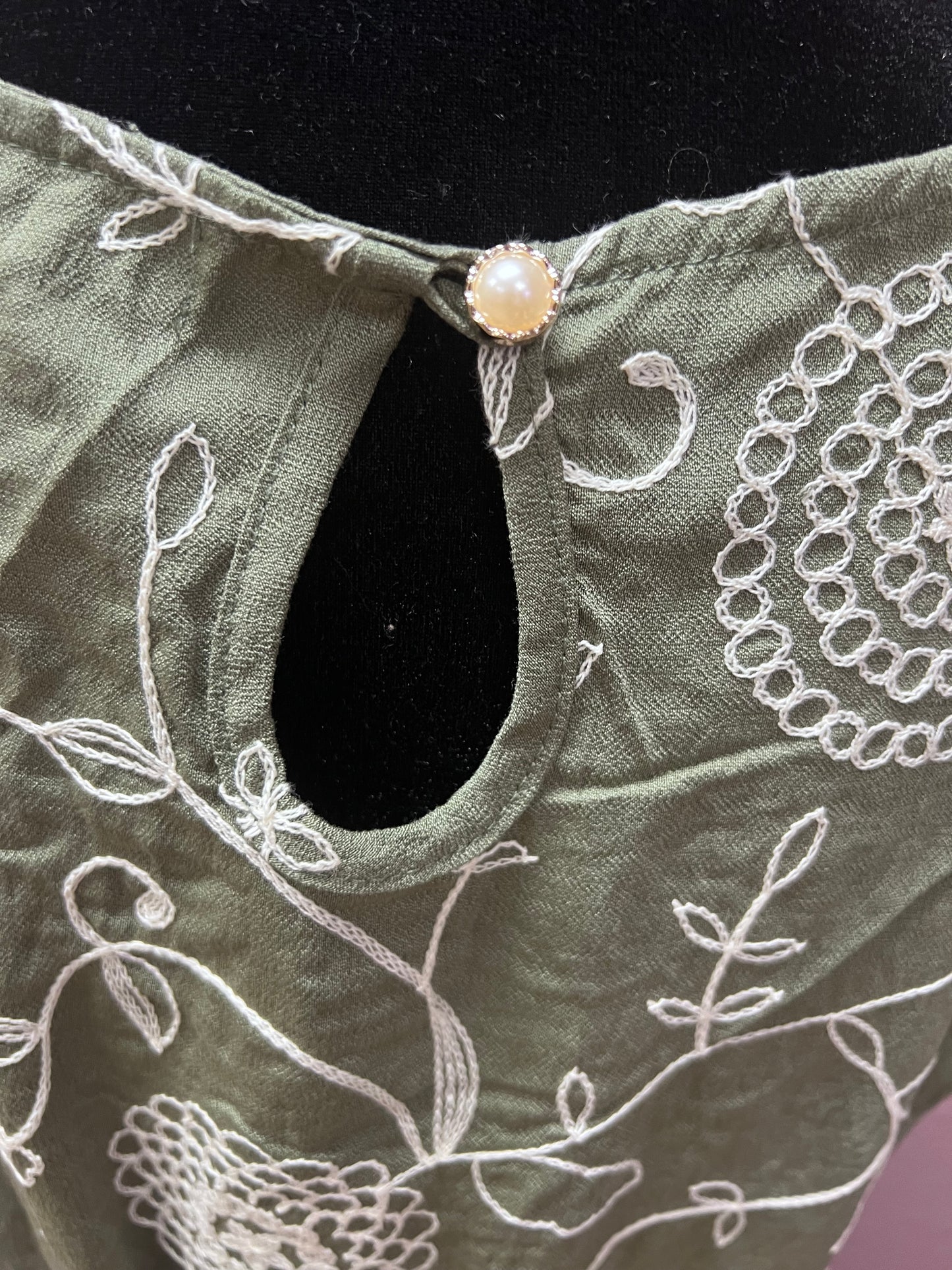 Embroidered Dress - Green