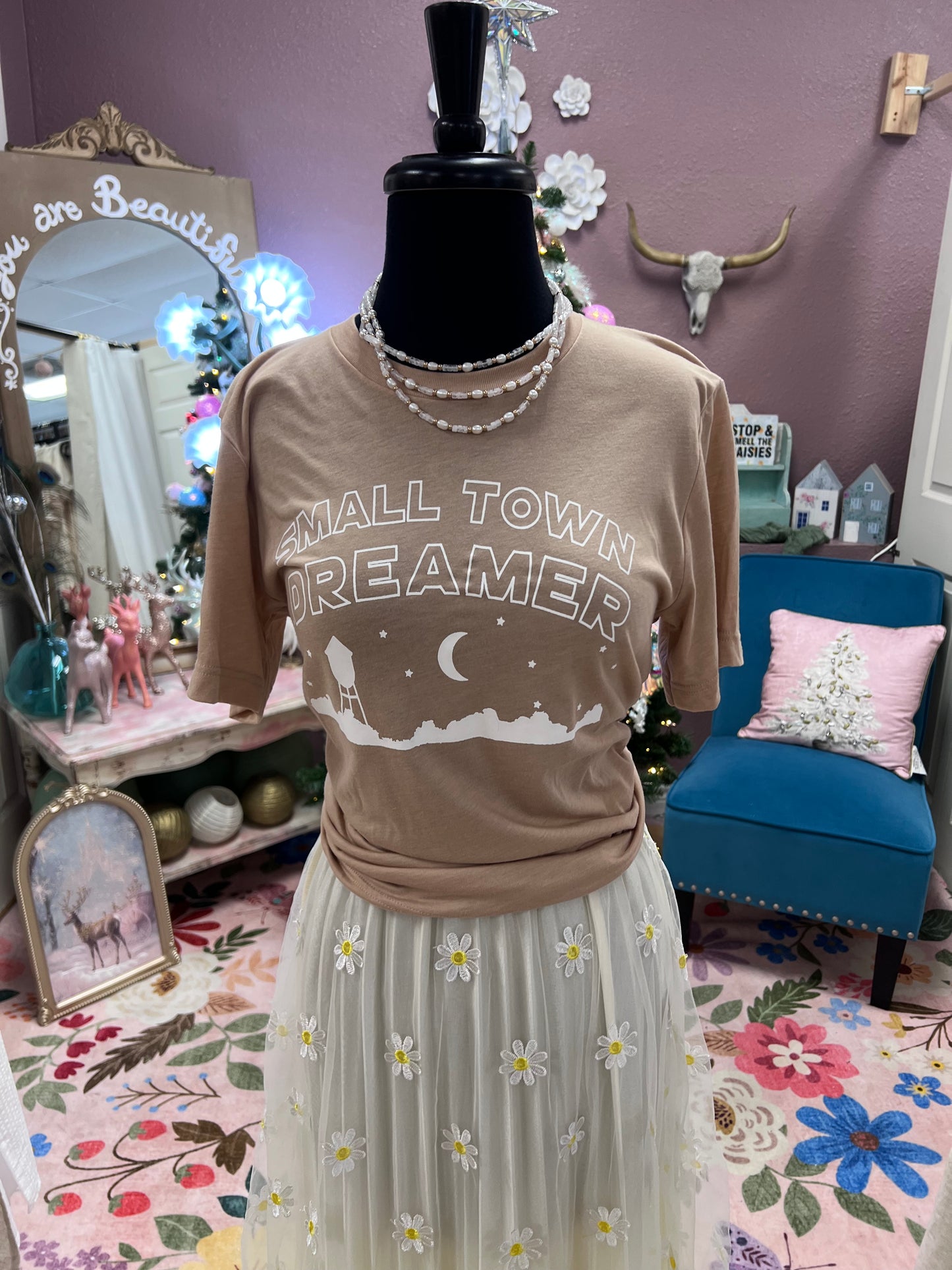 Ivory Embrd. Tulle Skirt