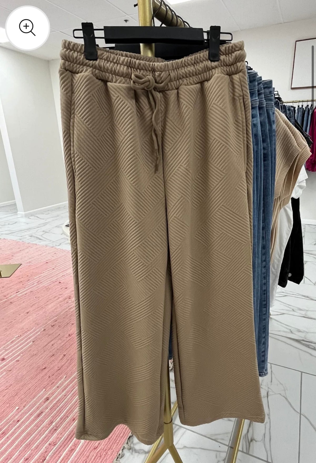 Brown Textured Long Sleeve Set