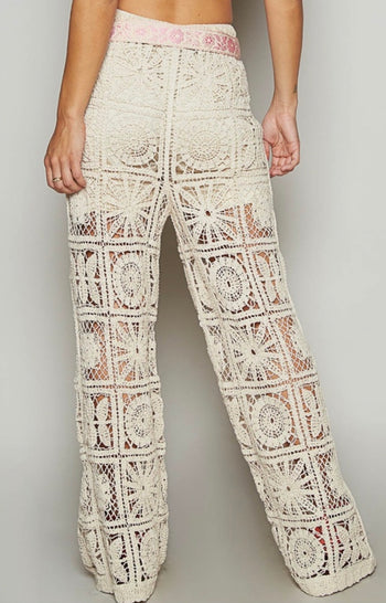 Crochet Wide Leg Pants