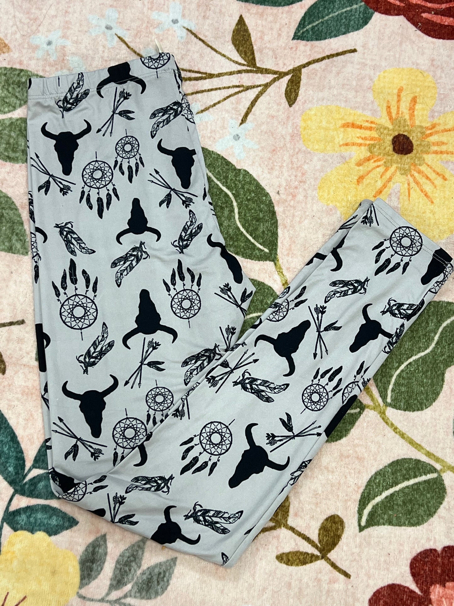 Grey Western Leggings