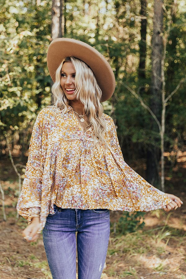 Yellow Floral Blouse