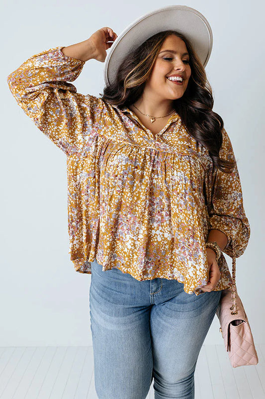 Yellow Floral Blouse