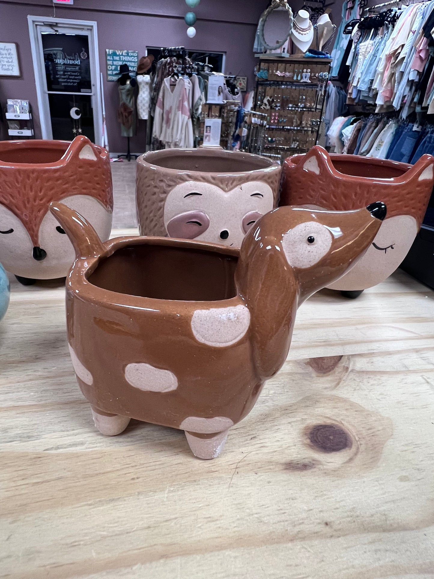 Ceramic Dog Planter