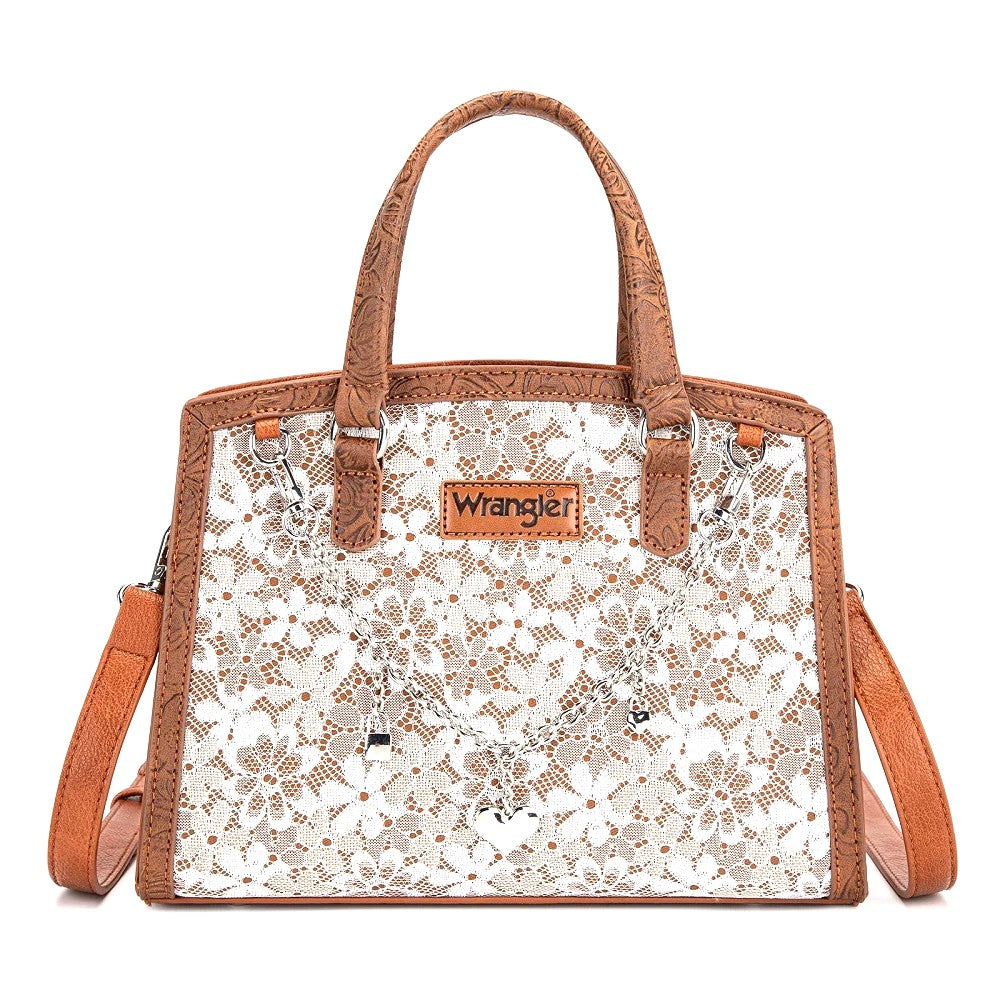 Lace Crossbody with Charm Chain