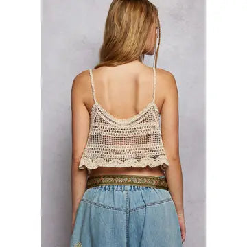 Heart-Shaped Crochet Crop Top