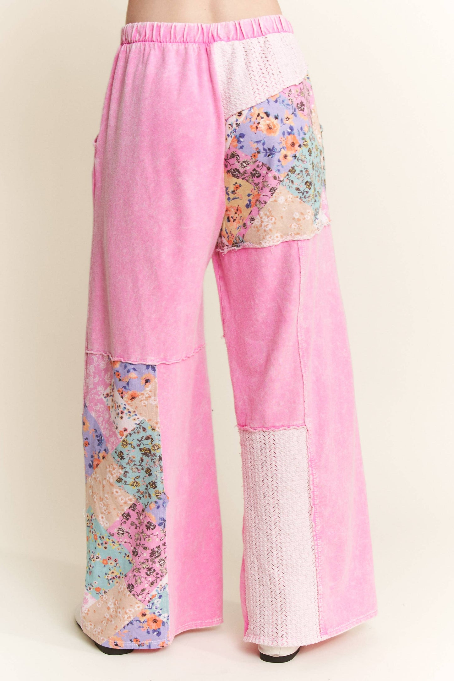 Floral Boho Pants - Bubblegum