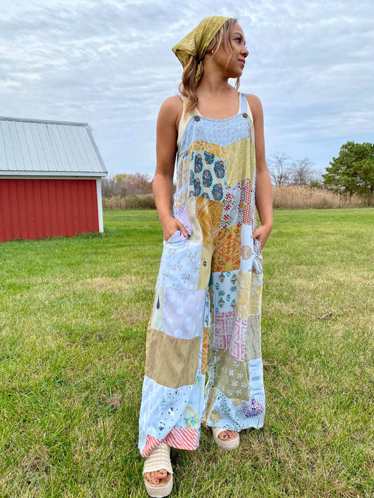 Patchwork Overalls