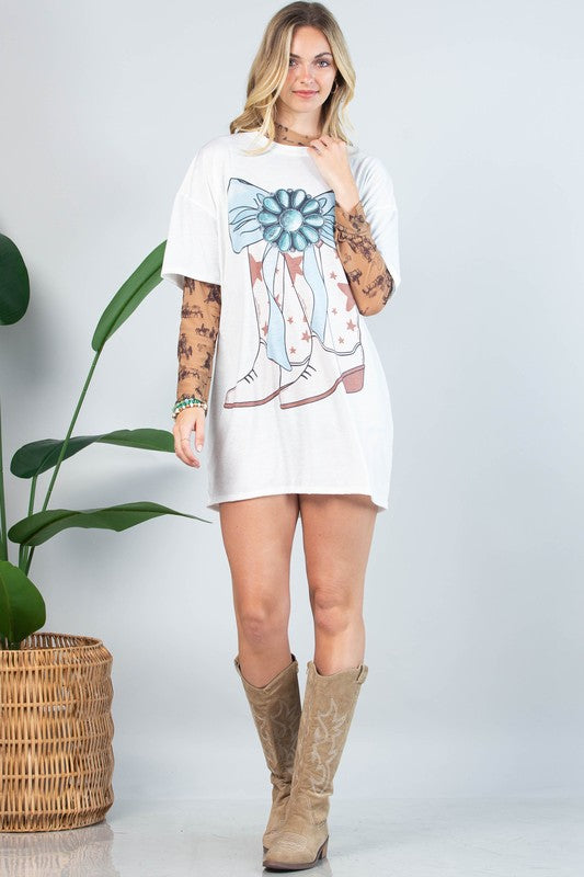 Boots & Bow Tshirt Dress
