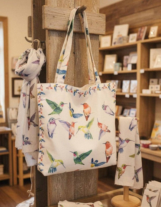 Multicolor Hummingbird Tote Bag