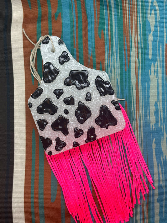 Cowprint Cow Tag: Bless Your Heart